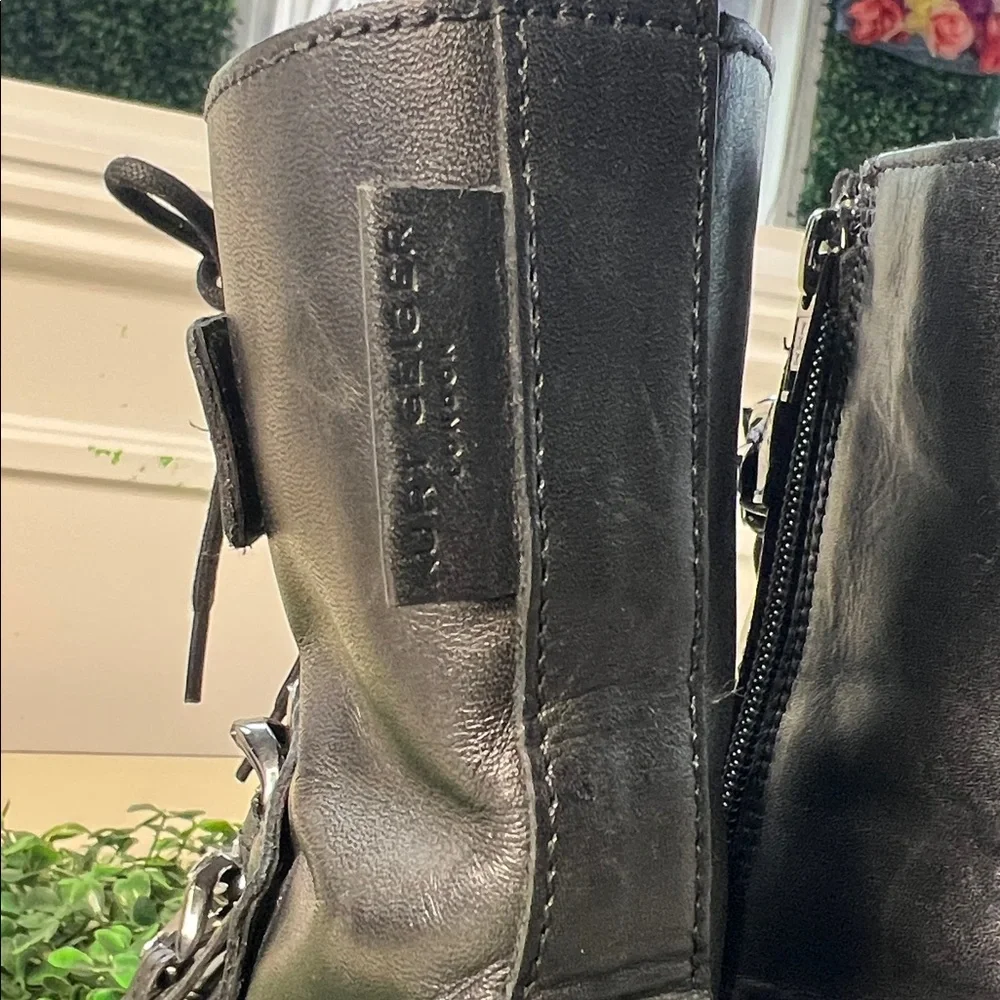 Kurt Geiger Black Chain-Embellished Women's Boots - Picture 4 of 9